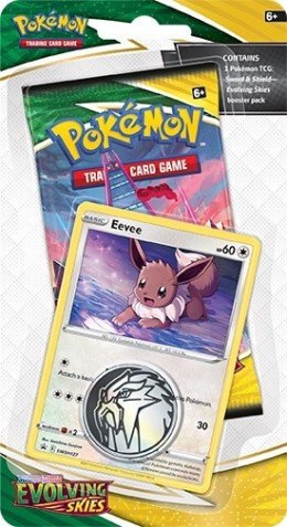 Karty Evolving Skies Checklane Blister Eevee Pokemon TCG