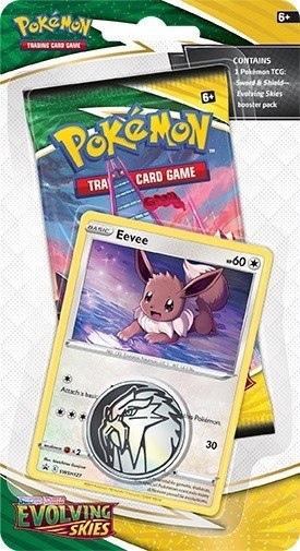 Karty Evolving Skies Checklane Blister Eevee Pokemon TCG