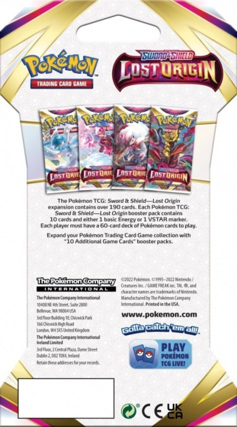 Karty Lost Origin Sleeved Booster Pokemon TCG