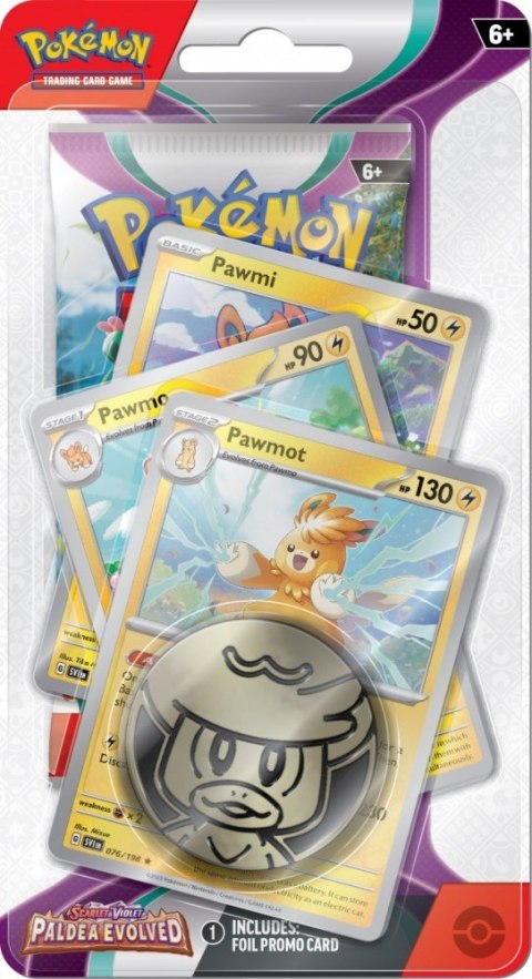 Karty Scarlet & Violet - Paldea Evolved - Premium Checklane Pawmot Pokemon TCG