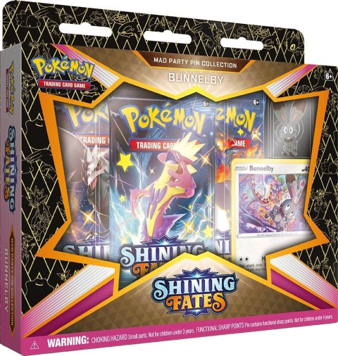Karty Shining Fates Pin Box Bunnelby Pokemon TCG