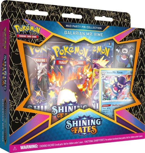 Karty Shining Fates Pin Box Galarian Mr. Rime Pokemon TCG
