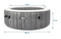 Nadmuchiwanejacuzzi hydromasaż 4 os. 196x71 cm WIFI akcesoria premium INTEX 28440
