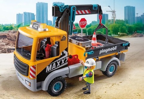 Zestaw z figurkami Action Heroes 71750 Ciężarówka budowlana z dźwigiem Playmobil