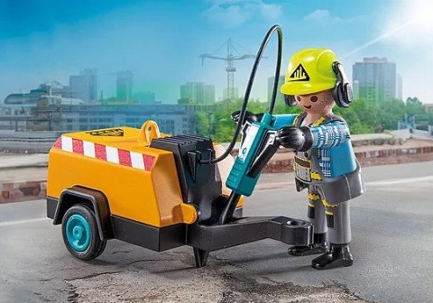 Zestaw z figurkami Action Heroes 71752 Pracownik budowlany z młotem pneumatycznym Playmobil