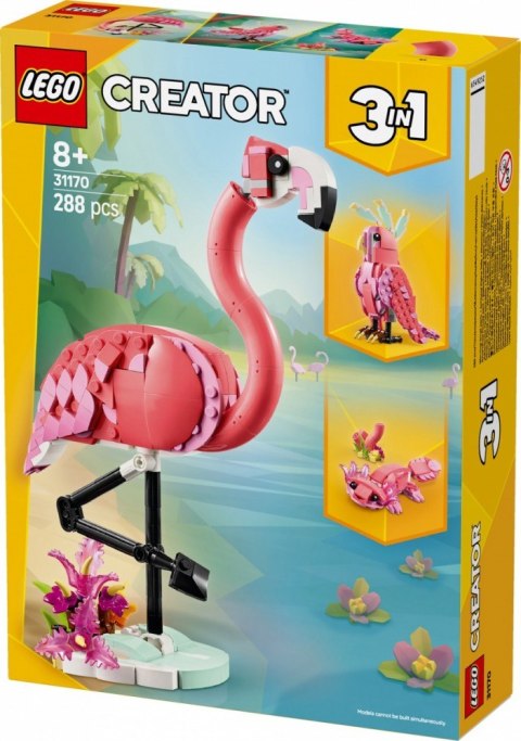 Klocki Creator 31170 Dzikie zwierzęta: różowy flaming LEGO