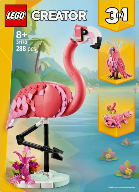 Klocki Creator 31170 Dzikie zwierzęta: różowy flaming LEGO