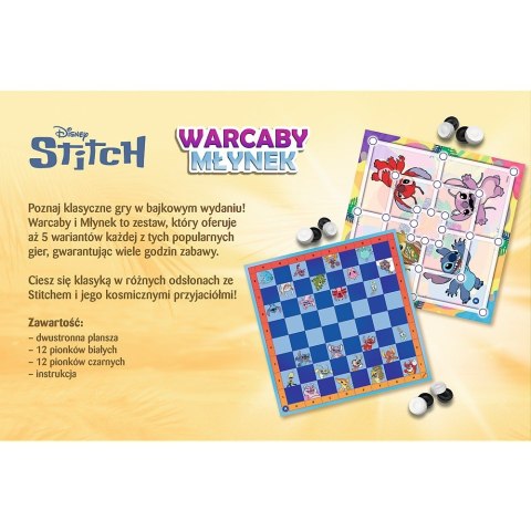 Gra Warcaby i Młynek Lilo i Stitch Trefl