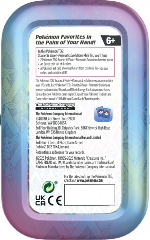 Karty TCG: Scarlet & Violet - Prismatic Evolutions - Mini tin BUNDLE (8) Pokemon TCG