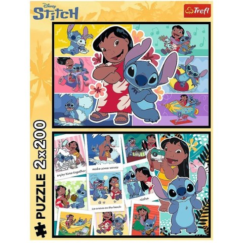 Puzzle 2x200 elementów Wesołe życie Stitcha Trefl