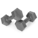 Hantle sześciokątne zestaw 2x1 kg ciężarki do ćwiczeń obciążniki fitness szare ModernHome