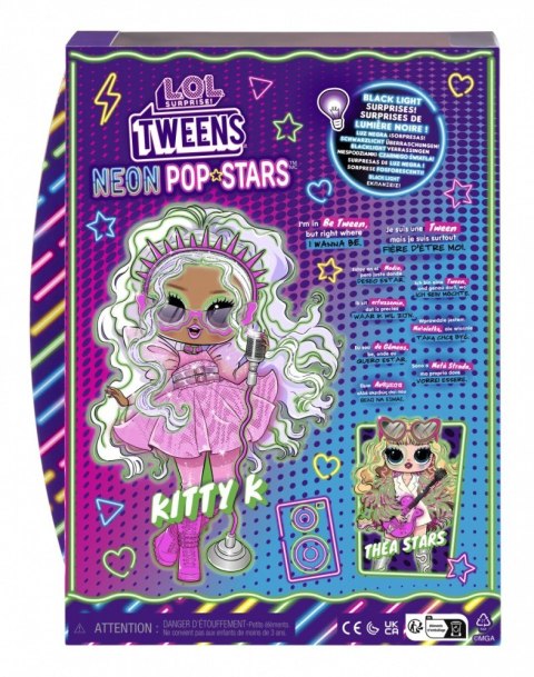 Lalka L.O.L. Surprise Tweens Neon Pop Stars Kitty MGA