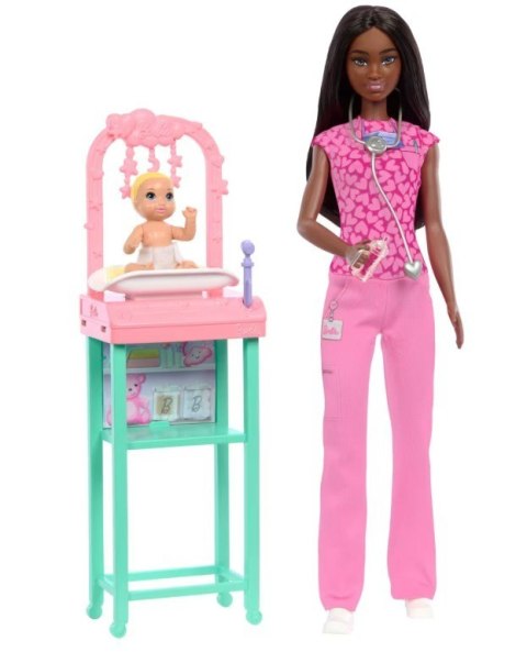 Lalka Barbie Lekarz Pediatra ciemne włosy Mattel