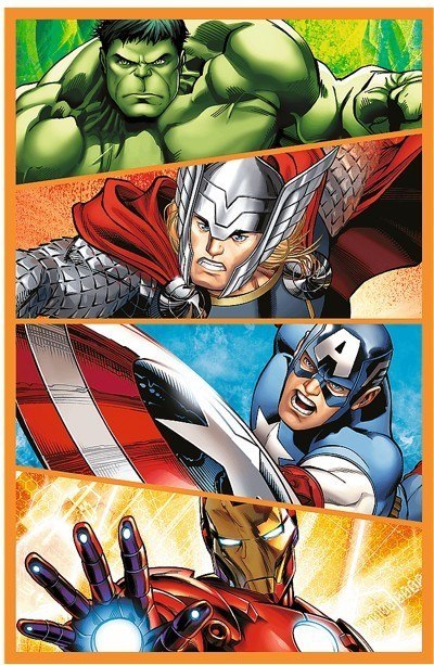 Puzzle 3x80 elementów Dni pełne akcji Avengers Trefl