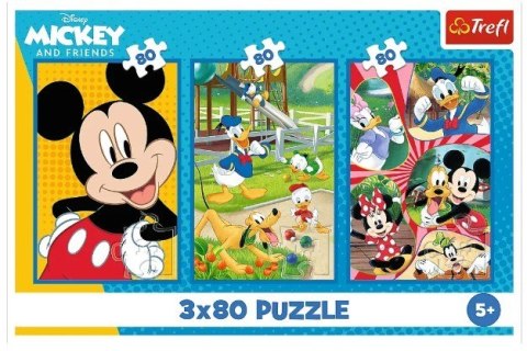 Puzzle 3x80 elementów Ekipa Myszki Miki Trefl
