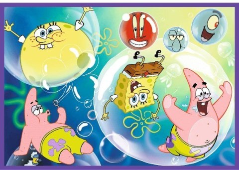Puzzle 4x250 elementów SpongeBob Szalony świat Trefl