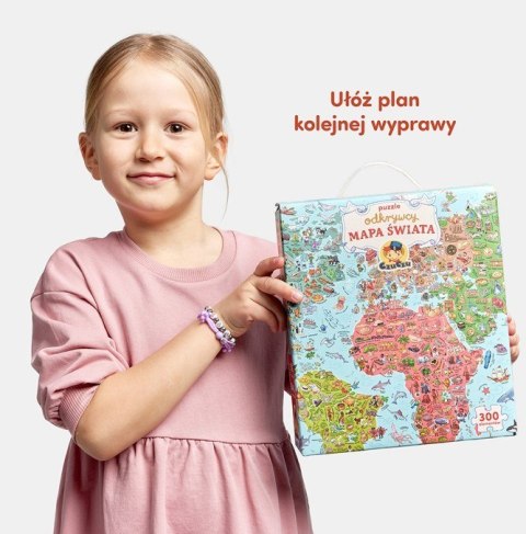 Puzzle odkrywcy - Mapa świata 300 elementów CzuCzu