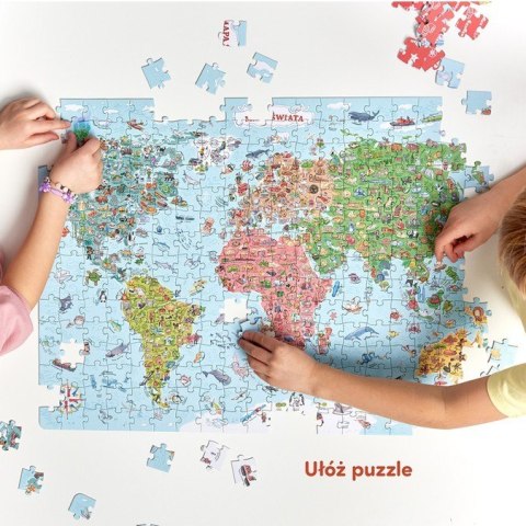 Puzzle odkrywcy - Mapa świata 300 elementów CzuCzu