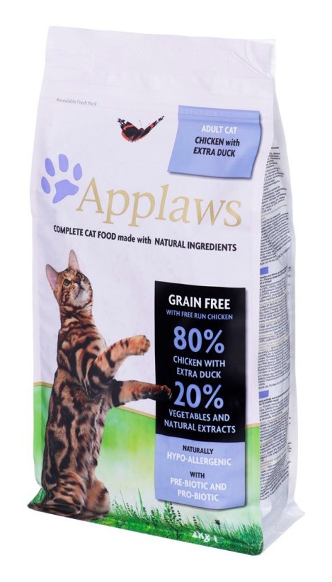 APPLAWS CAT Kurczak i Kaczka - karma dla kota z wysoką zawartością mięsa - 2kg