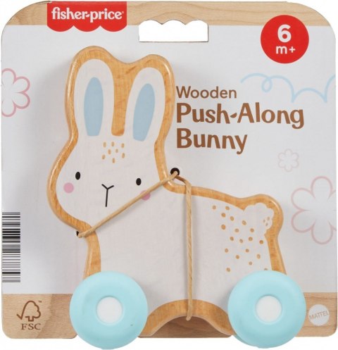 Drewniany króliczek na kółkach Fisher Price