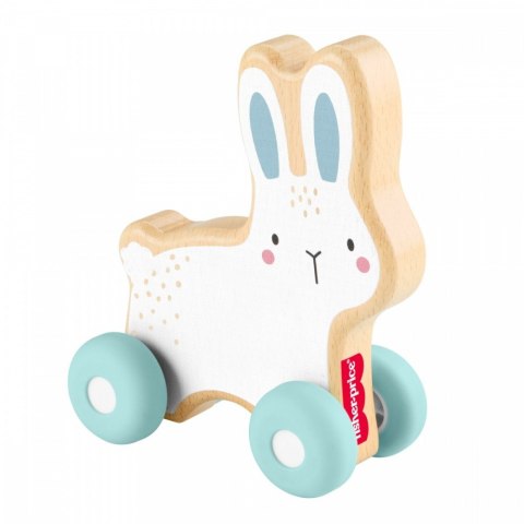 Drewniany króliczek na kółkach Fisher Price