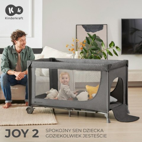 Łóżeczko turystyczne JOY 2 HAPPY SHAPES Kinderkraft