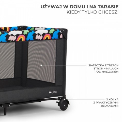 Łóżeczko turystyczne JOY 2 HAPPY SHAPES Kinderkraft