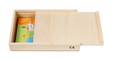 Puzzle drewniane 4 obrazki Smily Play