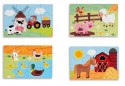 Puzzle drewniane 4 obrazki Smily Play