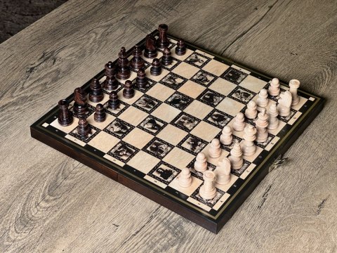Szachy magnetyczne Królewskie 28 cm Filipek