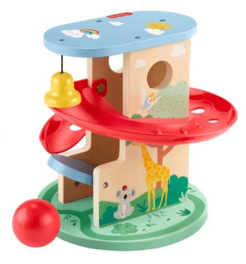 Wood Drewniany domek z kuleczką Fisher Price