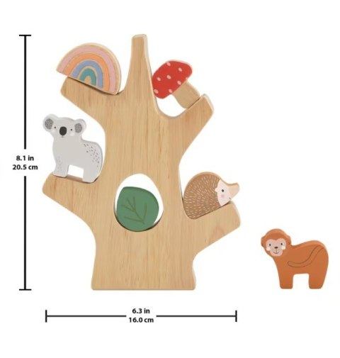 Wooden Drewniane drzewko zestaw klocków Fisher Price