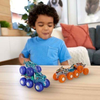 Zestaw pojazdów Monster Trucks 6-kołowe ciężarówki Hot Wheels