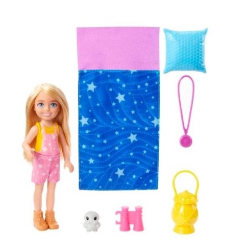 Zestaw Barbie Kemping Chelsea Lalka + śpiwór Mattel