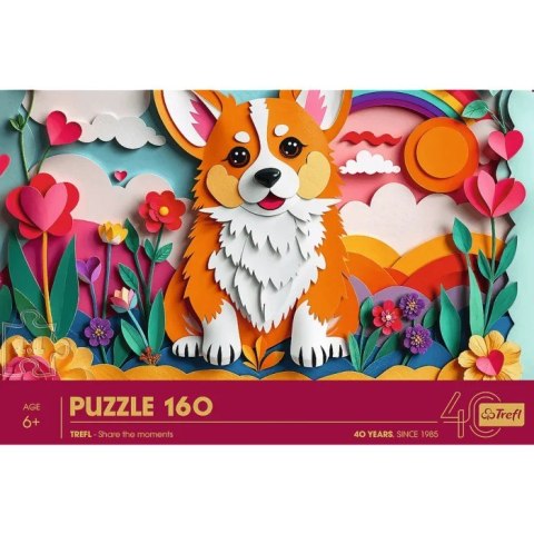 Puzzle 160 elementów 40-lecie Paper Art Piesek Trefl