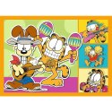 Puzzle 4w1 Garfield kocha lazanie Trefl