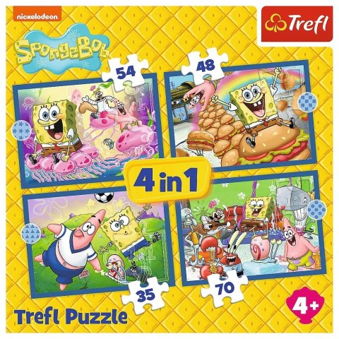 Puzzle 4w1 Spongebob Trefl
