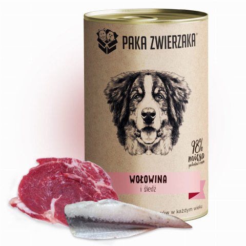 Paka Zwierzaka Wołowina i śledź 400g