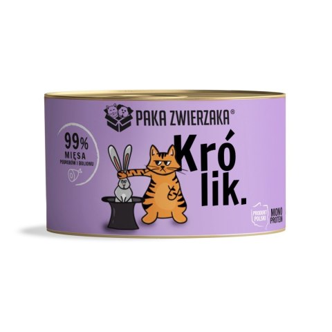 Paka Zwierzaka królik karma mokra dla kota 200g