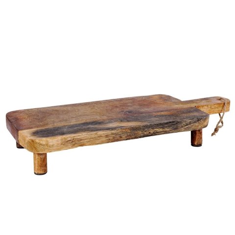 DESKA DREWNIANA / TACA DO SERWOWANIA NA NÓŻKACH Z UCHWYTEM 40X15,5X6 CM