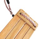 HUŚTAWKA OGRODOWA WISZĄCA DESKA DREWNIANA DLA DZIECI 40X16 CM