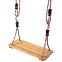 HUŚTAWKA OGRODOWA WISZĄCA DESKA DREWNIANA DLA DZIECI 40X16 CM