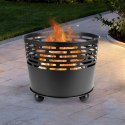 PALENISKO OGRODOWE METALOWE CZARNE 39 CM