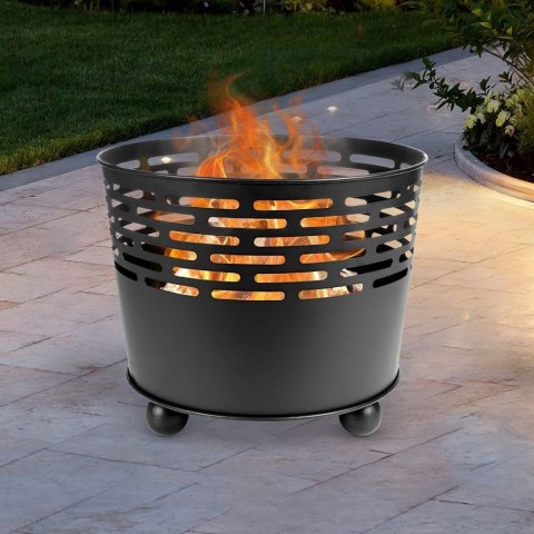 PALENISKO OGRODOWE METALOWE CZARNE 39 CM