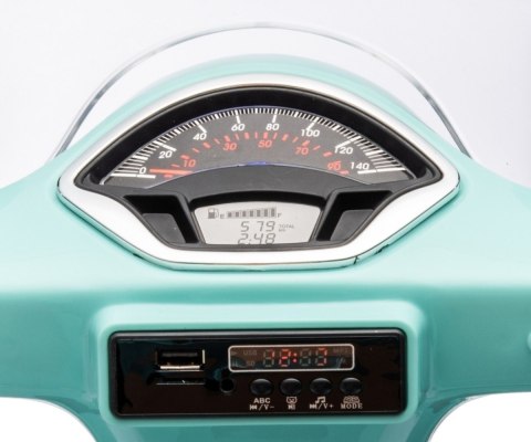Pojazd na akumulator Vespa GTS Super miętowy Milly Mally