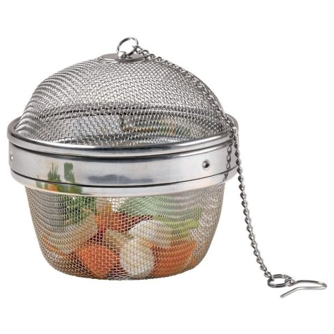 SITKO Z ŁAŃCUSZKIEM DO PRZYPRAW KOSZYK NA PRZYPRAWY DO GOTOWANIA ZUPY 9 CM