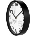 ZEGAR ŚCIENNY Z TERMOMETREM I HIGROMETREM BIAŁY 25 CM