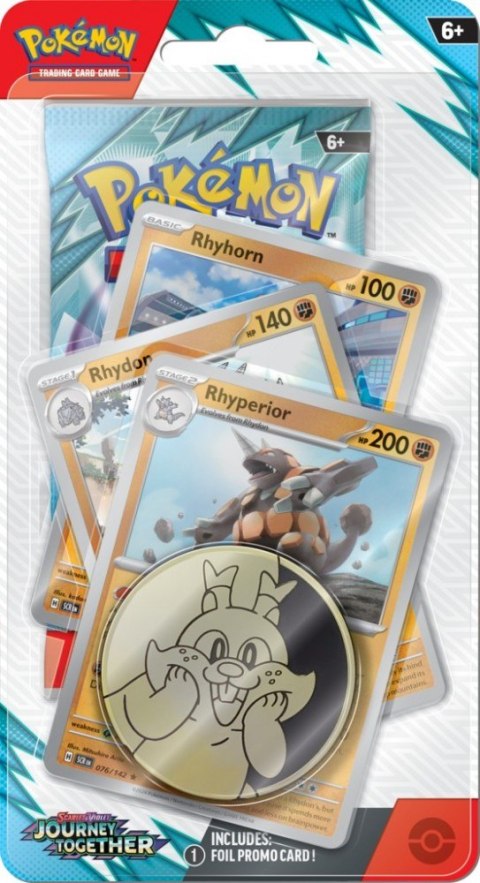 Karty Scarlet & Violet - Journey Together - Premium Checklane Blister - Rhyperior Pokemon TCG