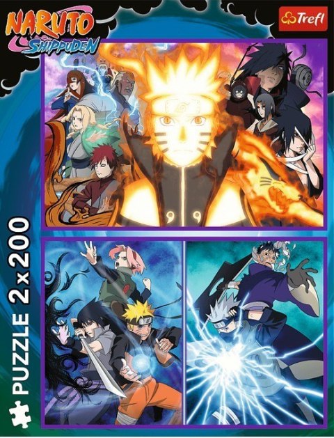 Puzzle 2x200 elementów Naruto Ninja z Wioski Ukrytego Liścia Trefl