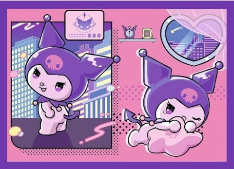 Puzzle 4w1 Dzień Kuromi Hello Kitty Trefl